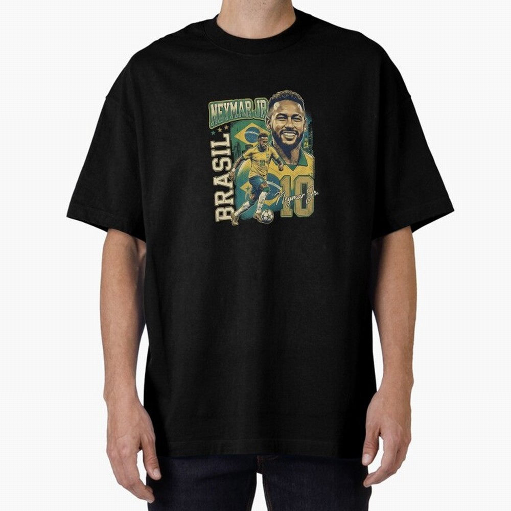 Neymar Jr Brazil Vintage Essential T-Shirt Honor the Beautiful Game during FIFA World Cup 2026 Group Stage Spirit, with Argentina and Brazil, Cristiano Ronaldo, Haaland and CR7, Match Day Excitement, Supporter Culture, Golden Goals and Global