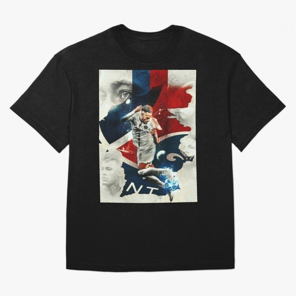 Neymar Art Wallpaper Classic T-Shirt Create Global Football Passion for FIFA World Cup 2026 USA Canada Mexico, Highlighting Cristiano Ronaldo, France and Portugal, Retro Football Energy, Iconic Rivalries, Trophy Chase Drama and Stadium Atmosphere;