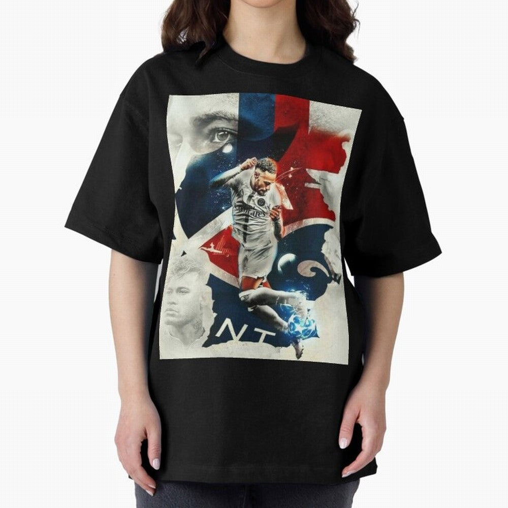Neymar Art Wallpaper Classic T-Shirt Create Global Football Passion for FIFA World Cup 2026 USA Canada Mexico, Highlighting Cristiano Ronaldo, France and Portugal, Retro Football Energy, Iconic Rivalries, Trophy Chase Drama and Stadium Atmosphere;