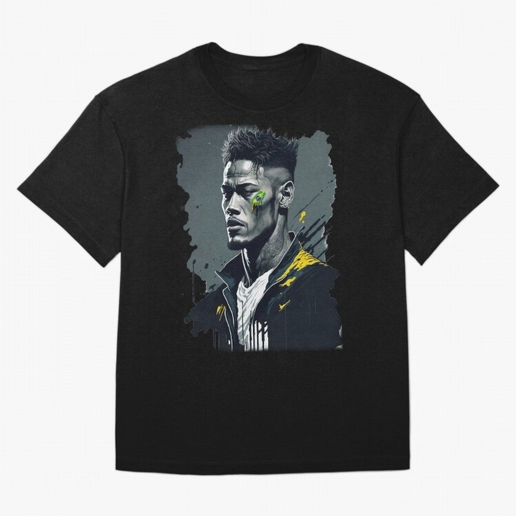 Neymar Jr. splash art Oversized T-Shirt Bring Stadium Energy to Global Football Passion for FIFA World Cup 2026 Group Stage, Highlighting CR7 and Messi, Portugal, Spain and Germany, Game Day Rituals, Football Legends, Country Pride and the Road to
