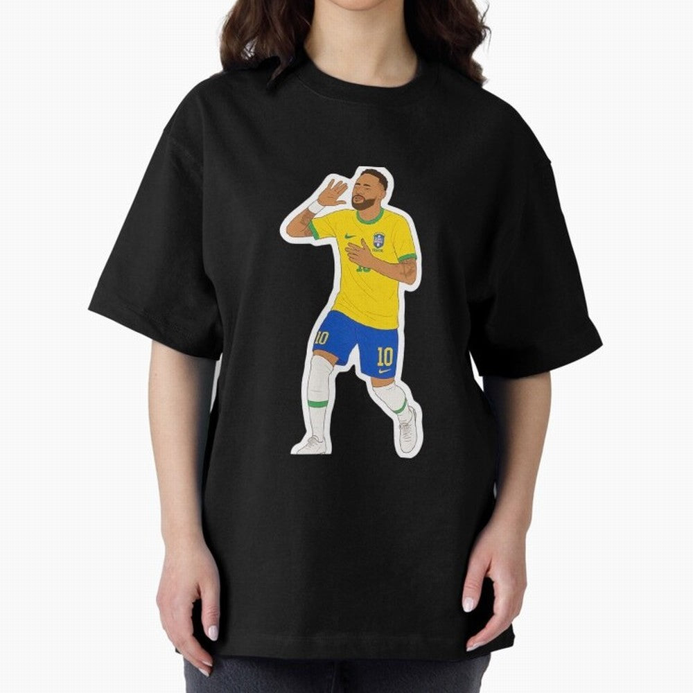 Neymar Jr Oversized T-Shirt Bring a Vintage Feel to the FIFA World Cup 2026 Group Stage Journey through Messi, CR7 and Mbappe Highlights, Argentina, France and Brazil Pride, Supporter Pride, Iconic Celebrations, Legendary Names and Global Match Day