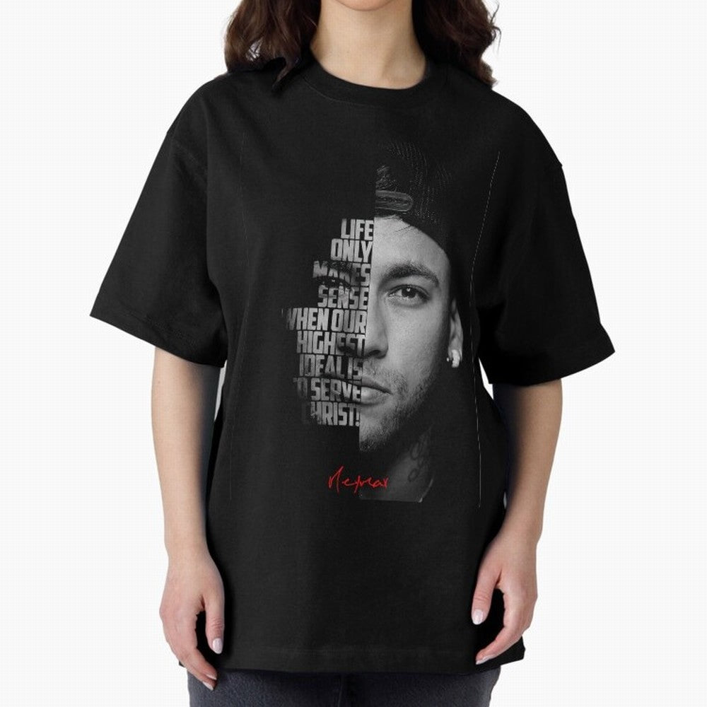 Black and white Neymar Jr quote. Classic T-Shirt Support Match Day Hype around FIFA World Cup 2026 USA Canada Mexico, Cristiano Ronaldo, Haaland and CR7, France and Portugal, Champion Mindset, Group Stage Buzz, Knockout Tension and Passionate Fan