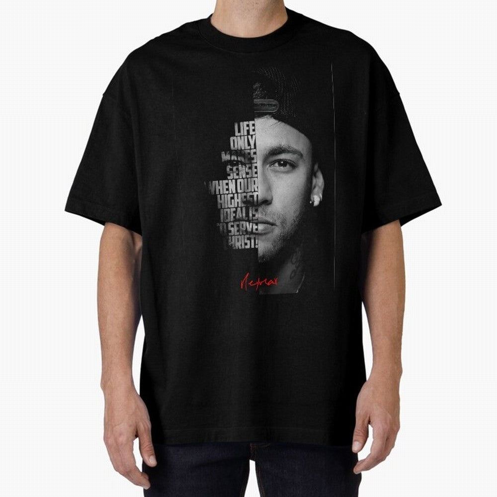 Black and white Neymar Jr quote. Classic T-Shirt Support Match Day Hype around FIFA World Cup 2026 USA Canada Mexico, Cristiano Ronaldo, Haaland and CR7, France and Portugal, Champion Mindset, Group Stage Buzz, Knockout Tension and Passionate Fan