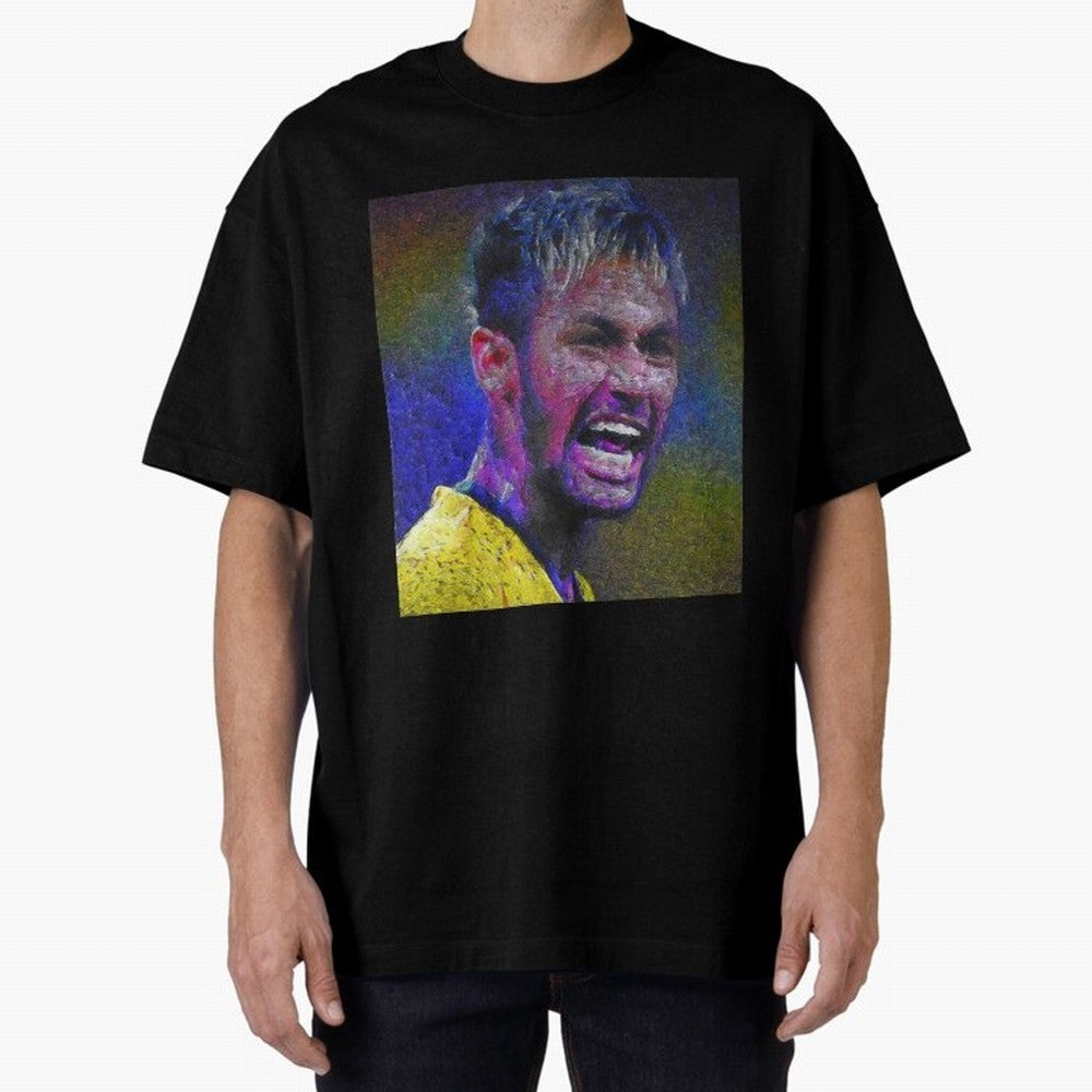 Neymar Poster Panting Art Brazilian Soccer Player Classic T-Shirt Join Global Football Passion for FIFA World Cup 2026 Group Stage, Made for Messi, England, France and Netherlands, Stadium Chants, National Pride, Trophy Dreams and Unforgettable