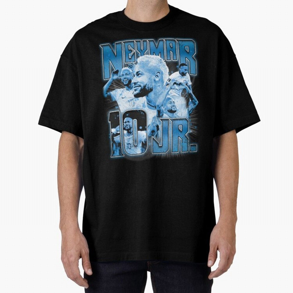 Neymar Jr. Bootleg Classic T-Shirt Show Fan Pride Across FIFA World Cup 2026 for Fans of Messi and Cristiano Ronaldo and Brazil, Bringing Classic Soccer Heritage, Championship Pressure, Fan Loyalty and International Pride; Ideal for Fans Who Follow