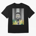 Brazil Football Star Grunge Poster Oversized T-Shirt Celebrate Rivalries and Pride in FIFA World Cup 2026 for Fans of Neymar and Portugal, Spain and Germany, Bringing Retro Football Energy, Iconic Rivalries, Trophy Chase Drama and Stadium