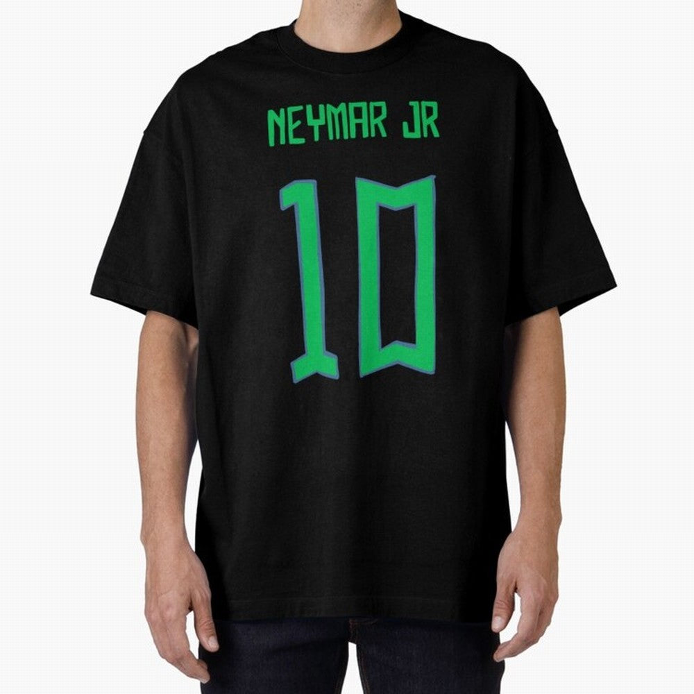 Neymar Jr #10 (Brazil) Oversized T-Shirt Follow Every Goal of FIFA World Cup 2026 USA Canada Mexico Built around Haaland, Brazil Energy, Match Day Excitement, Supporter Culture, Golden Goals and Global Football Passion; Ideal for Passionate Fans