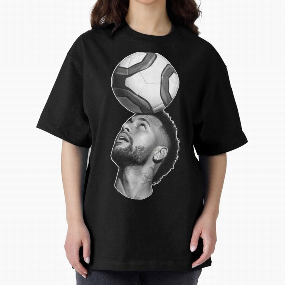 Neymar Jr. ¨C The Art of Balance Oversized T-Shirt Celebrate Supporters United by FIFA World Cup 2026 Spirit, Made for Germany, Messi, Vintage Soccer Flavor, Modern Football Stars, National Flags and Final Night Emotion; Built for Supporters