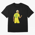 Neymar Jr in Yellow Glory Sticker Oversized T-Shirt Fuel the FIFA World Cup 2026 USA Canada Mexico Journey through CR7 Highlights, Brazil, Portugal and Argentina Pride, Soccer Culture, Superstar Moments, National Team Dreams and Competitive Fire;