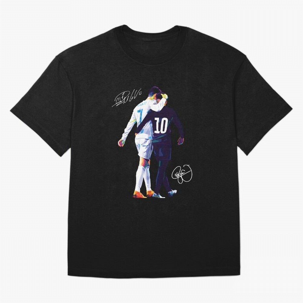 Cristiano Ronaldo and Neymar Jr Wpap Art Oversized T-Shirt Build FIFA World Cup 2026 USA Canada Mexico Driven by Haaland, England and Germany Energy, Match Day Excitement, Supporter Culture, Golden Goals and Global Football Passion; Built for