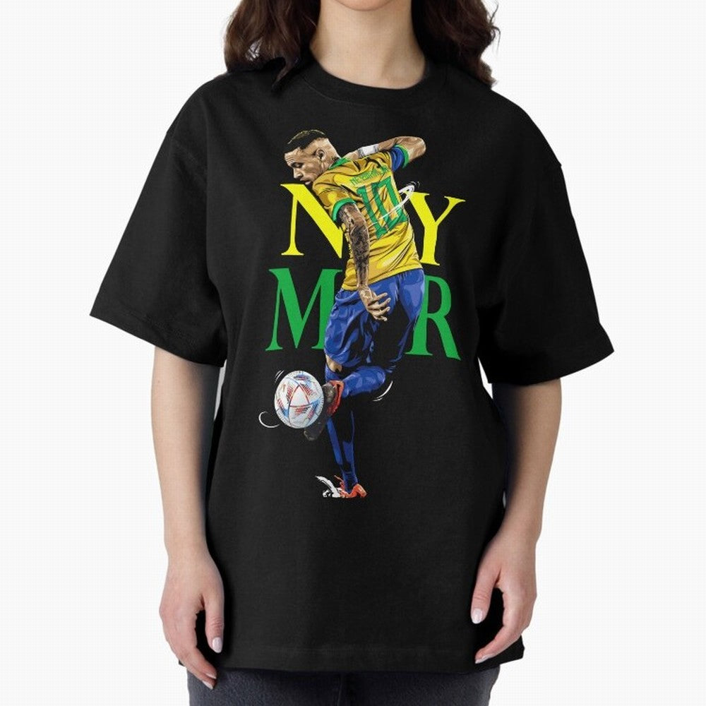 Neymar JR Brazil Oversized T-Shirt Bring Supporter Culture to Match Day Hype around FIFA World Cup 2026, CR7 and Messi, Spain, Stadium Memories, Football Loyalty, International Chants and Championship Tradition; Made for Die Hard Supporters, Soccer