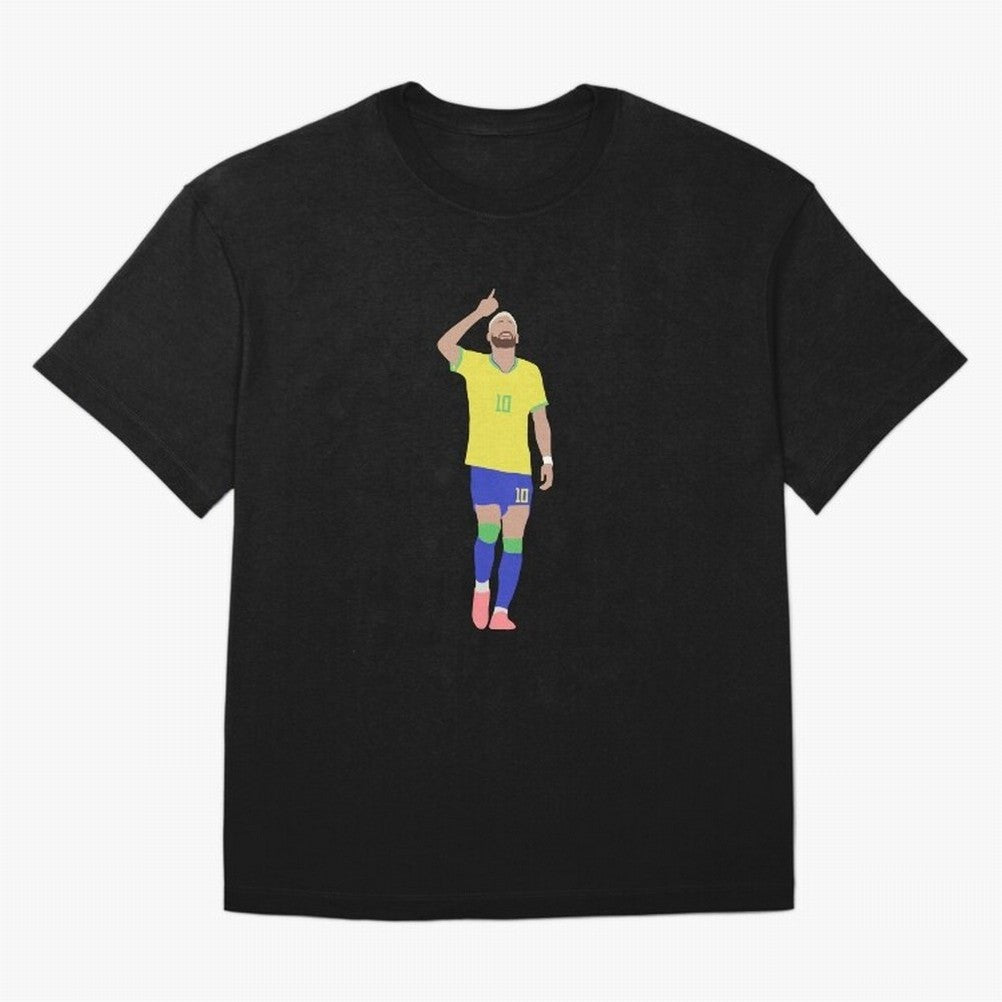 Neymar Brazil Football Captain Oversized T-Shirt Feel FIFA World Cup 2026 Spirit, Connected to Spain and Netherlands, CR7, Classic Soccer Heritage, Championship Pressure, Fan Loyalty and International Pride; Made for Die Hard Supporters, Soccer