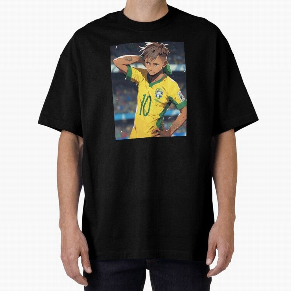 Neymar Anime Soccer Classic T-Shirt Honor Football Greatness during Global Football Passion for FIFA World Cup 2026, Highlighting CR7, Germany, Football History, Final Match Energy, Crowd Noise and Once in a Lifetime Moments; Made for Die Hard