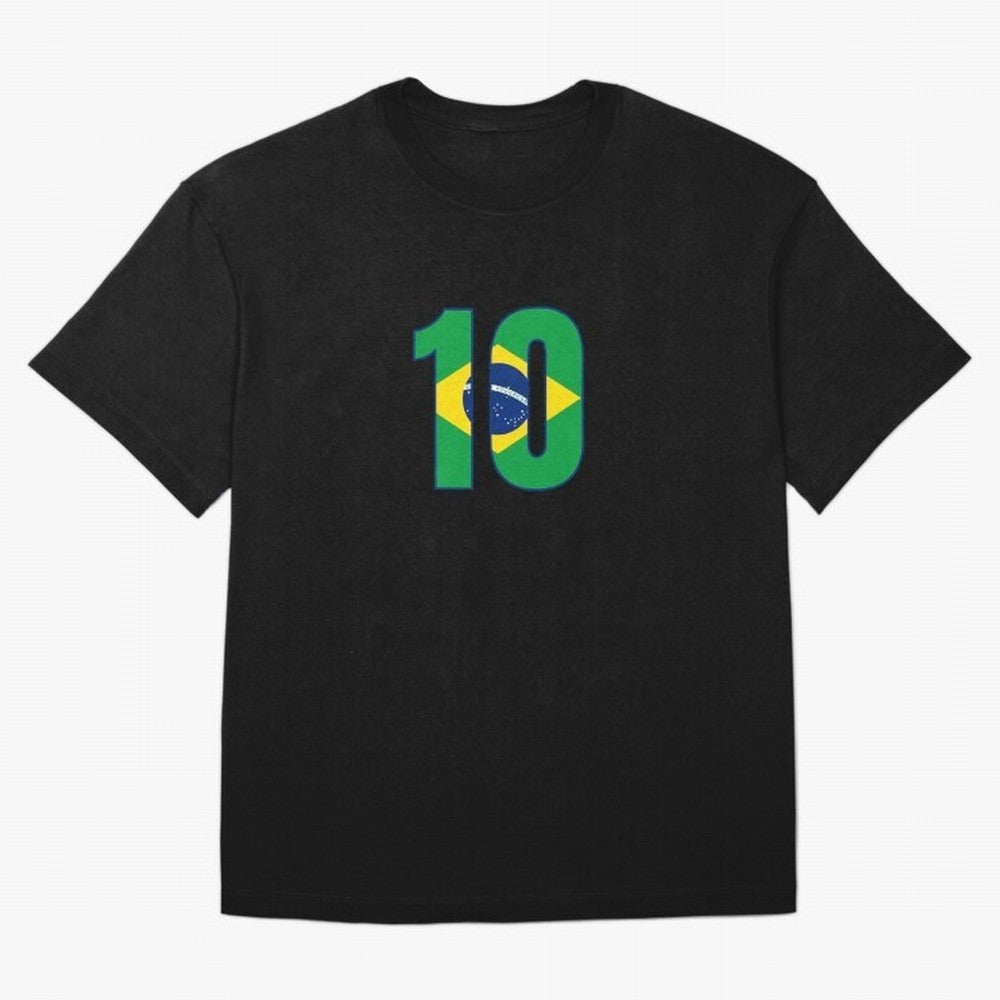 10 - Neymar JR - Brazil Flag Classic T-Shirt Celebrate Classic Football Spirit in FIFA World Cup 2026 Group Stage for Fans of Haaland and France, Bringing Soccer Culture, Superstar Moments, National Team Dreams and Competitive Fire; Ideal for
