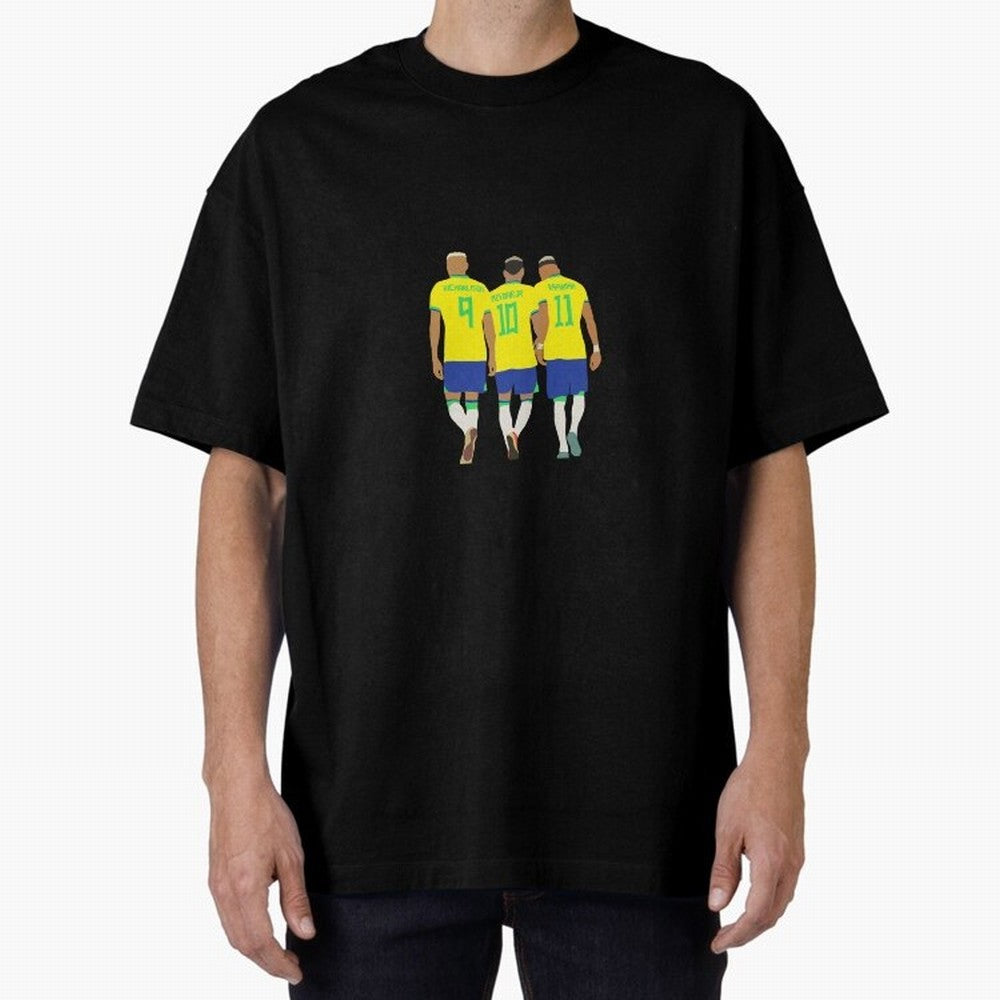 brazil soccer players Oversized T-Shirt Show Fan Pride Across FIFA World Cup 2026 Group Stage for Fans of Cristiano Ronaldo, Haaland and CR7 and Germany, Bringing Stadium Chants, National Pride, Trophy Dreams and Unforgettable Football Memories;