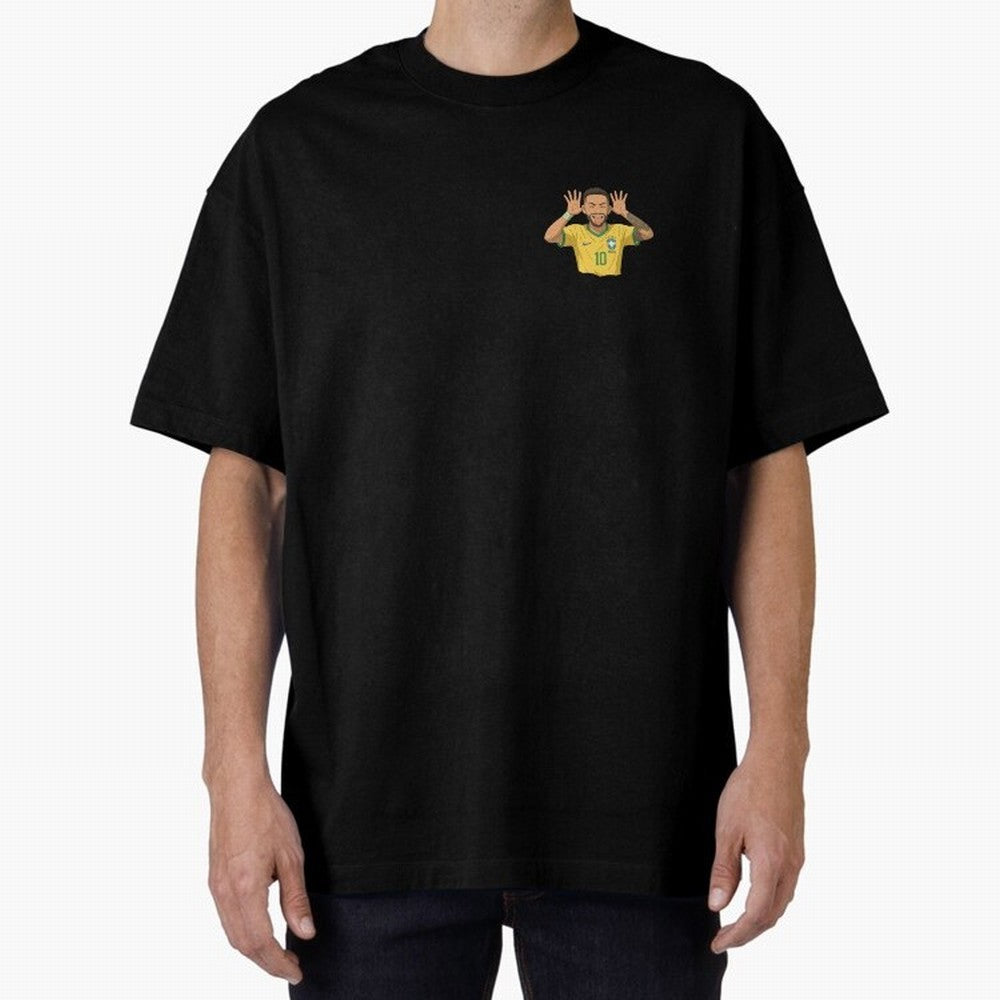 Neymar Brazil ¨C Tongue-Out Celebration | Yellow Kit #10 | Ghibli Style Classic T-Shirt Represent the Passion of FIFA World Cup 2026 USA Canada Mexico for Fans of Cristiano Ronaldo, Haaland and CR7 and Netherlands, Bringing Soccer Culture,