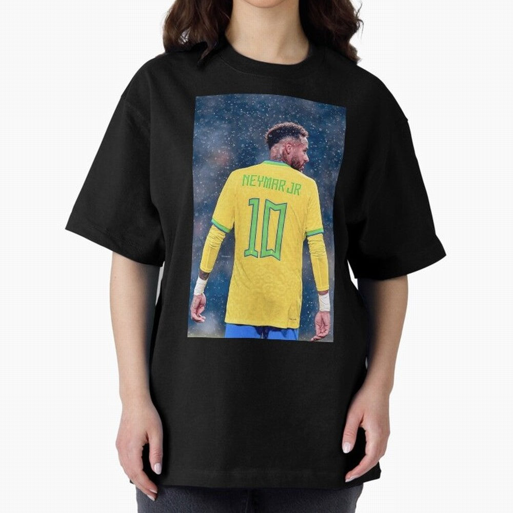 Neymar 10 Brasil world cup 2022 Oversized T-Shirt Fuel FIFA World Cup 2026 Spirit, with Netherlands, Haaland and Mbappe, Supporter Pride, Iconic Celebrations, Legendary Names and Global Match Day Energy; Ideal for Football Dads, Football Moms,