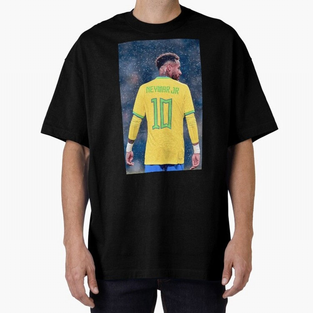 Neymar 10 Brasil world cup 2022 Oversized T-Shirt Fuel FIFA World Cup 2026 Spirit, with Netherlands, Haaland and Mbappe, Supporter Pride, Iconic Celebrations, Legendary Names and Global Match Day Energy; Ideal for Football Dads, Football Moms,