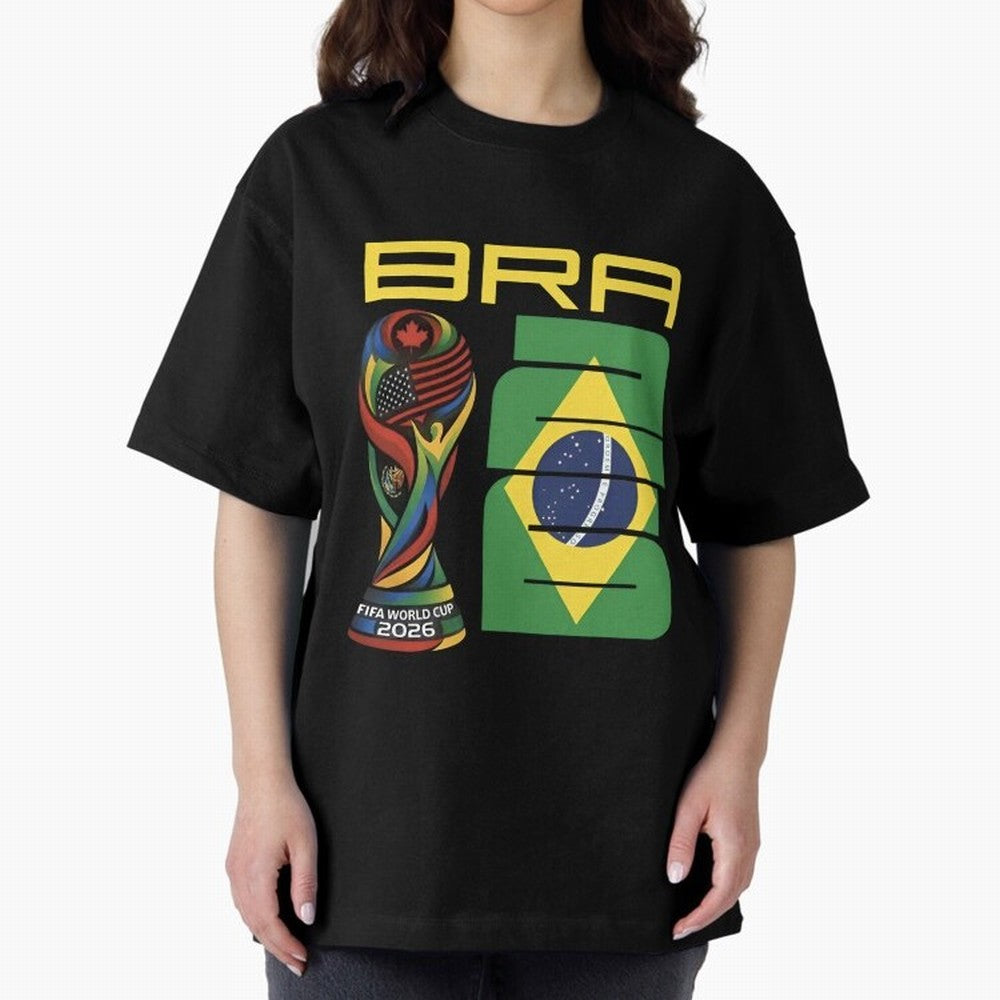 Brazil Soccer World Cup 2026 Fan Art - Selecao 2026 Essential T-Shirt Stand with FIFA World Cup 2026 USA Canada Mexico Spirit, Built around Portugal, Spain and Germany, Messi and Cristiano Ronaldo, Champion Mindset, Group Stage Buzz, Knockout