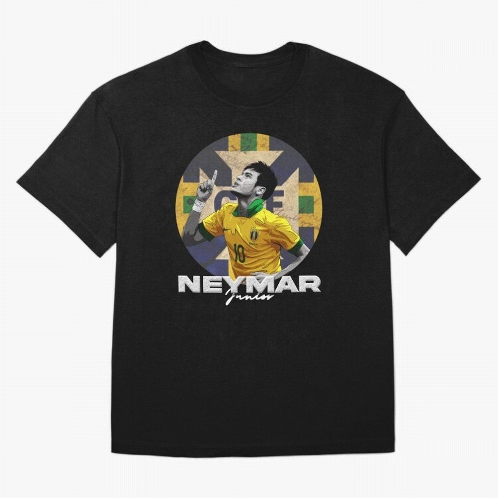Neymar Junior Oversized T-Shirt Follow the Road to FIFA World Cup 2026 USA Canada Mexico for Fans of Cristiano Ronaldo and Argentina and Brazil, Bringing Champion Mindset, Group Stage Buzz, Knockout Tension and Passionate Fan Culture; Ideal for