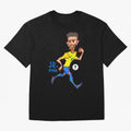 Neymar Oversized T-Shirt Turn Every Weekend Toward Match Day Hype around FIFA World Cup 2026 Group Stage, Mbappe and Neymar, France and Portugal, Vintage Soccer Flavor, Modern Football Stars, National Flags and Final Night Emotion; Perfect for