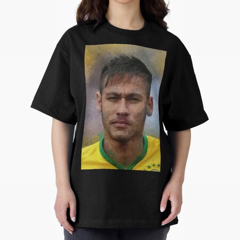 Neymar Oversized T-Shirt Celebrate Soccer Greatness during FIFA World Cup 2026 USA Canada Mexico Inspired by Haaland and Mbappe, Spain Energy, Game Day Rituals, Football Legends, Country Pride and the Road to the Final; Great for Watch Parties,
