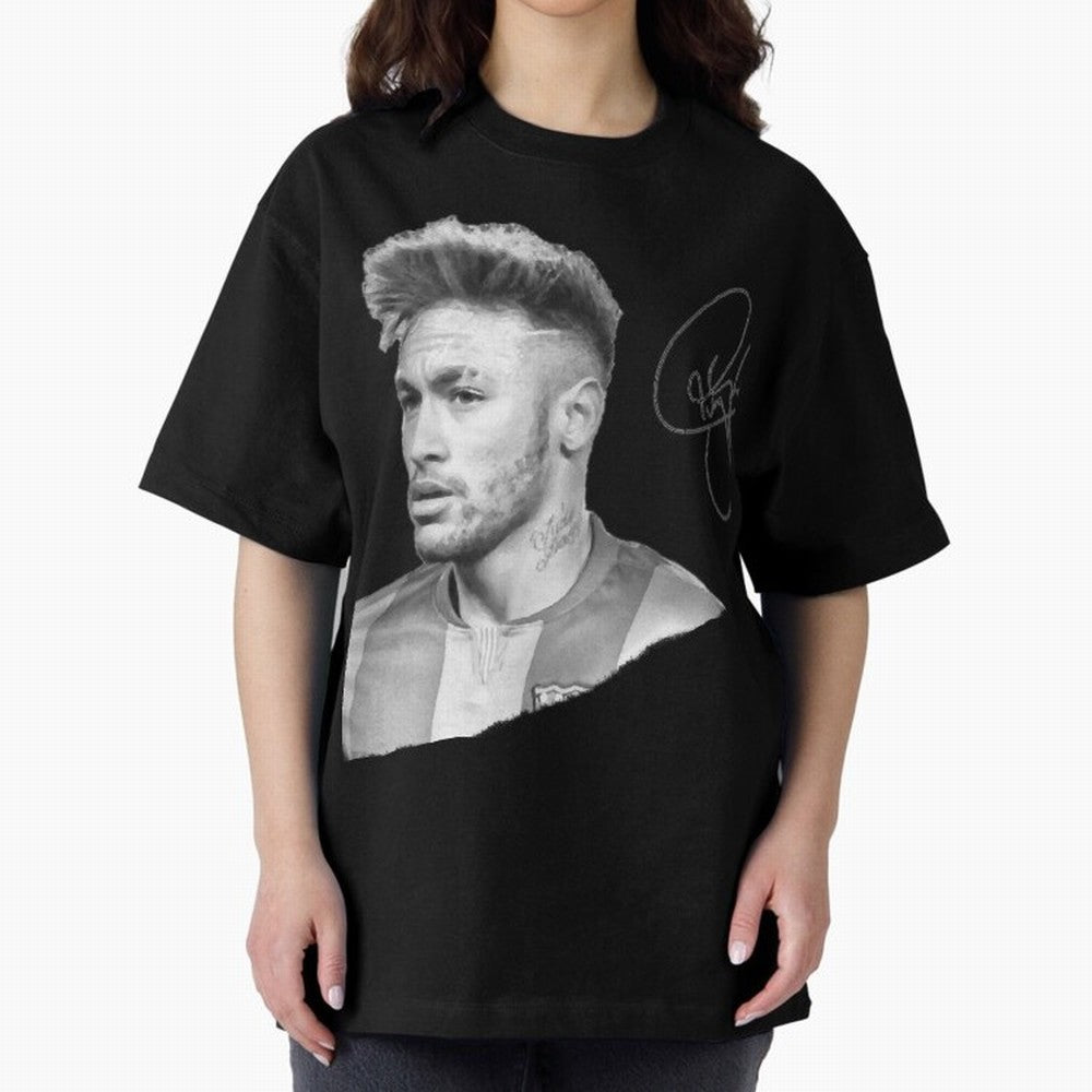 Neymar in black & white with signature Classic T-Shirt Capture Stadium Memories from FIFA World Cup 2026 Featuring Mbappe, Germany Energy, Stadium Chants, National Pride, Trophy Dreams and Unforgettable Football Memories; Perfect for Supporters Who