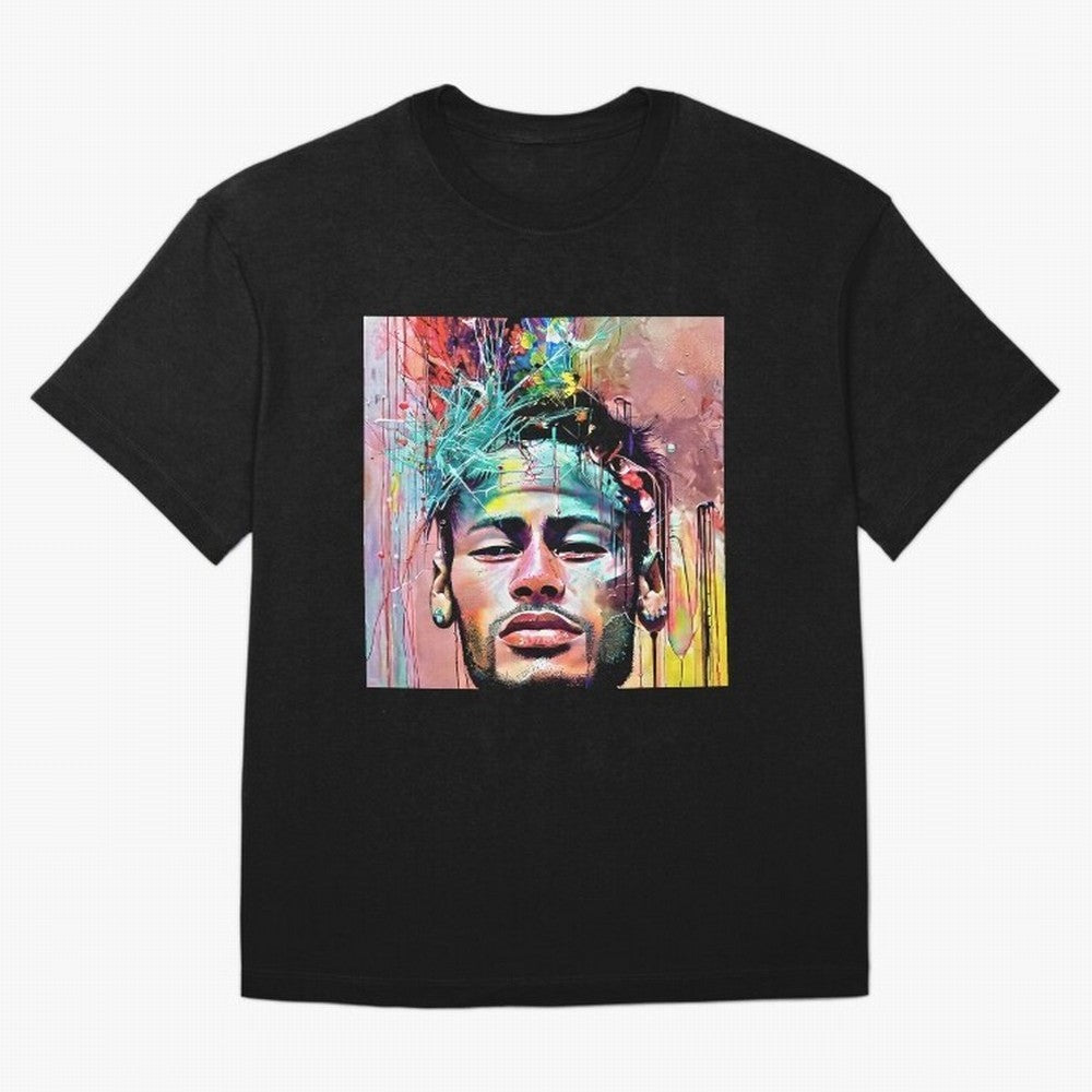 Colorful Neymar Oversized T-Shirt Fuel Your Fan Pride for FIFA World Cup 2026 USA Canada Mexico for Fans of Neymar, Haaland and Cristiano Ronaldo and France, Bringing Classic Soccer Heritage, Championship Pressure, Fan Loyalty and International