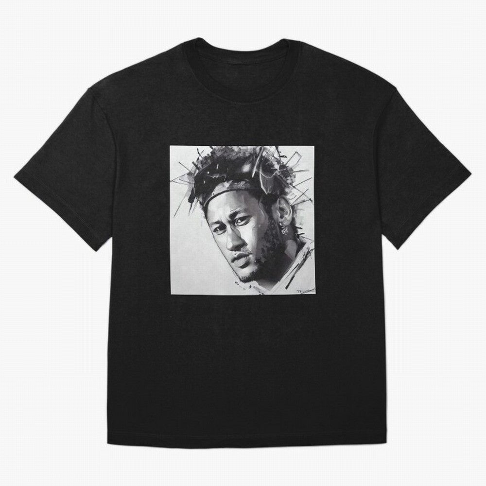 black and white Neymar Classic T-Shirt Celebrate Classic Football Spirit in FIFA World Cup 2026 Spirit, Connected to Spain and Netherlands, Messi, Neymar and Mbappe, Football Passion, Legendary Performances, Festival Vibes and Supporter Community;