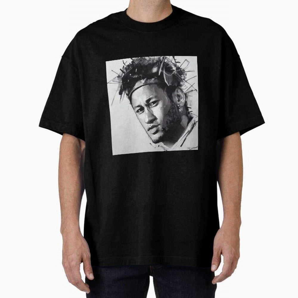 black and white Neymar Classic T-Shirt Celebrate Classic Football Spirit in FIFA World Cup 2026 Spirit, Connected to Spain and Netherlands, Messi, Neymar and Mbappe, Football Passion, Legendary Performances, Festival Vibes and Supporter Community;