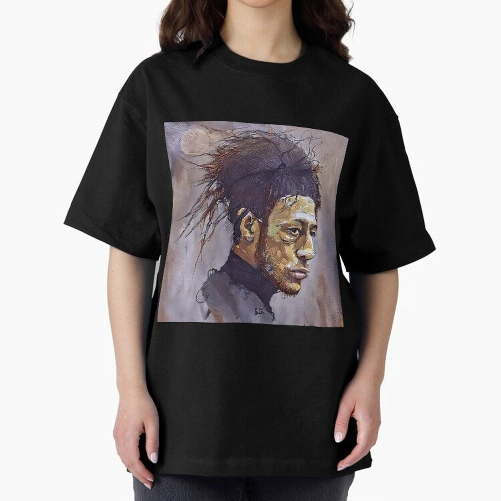 sketch of Neymar Oversized T-Shirt Cheer for Global Football Passion for FIFA World Cup 2026 USA Canada Mexico, Built around Cristiano Ronaldo, Haaland and CR7, Argentina, Goal Celebration Energy, Supporter Heritage, Football Icons and Worldwide