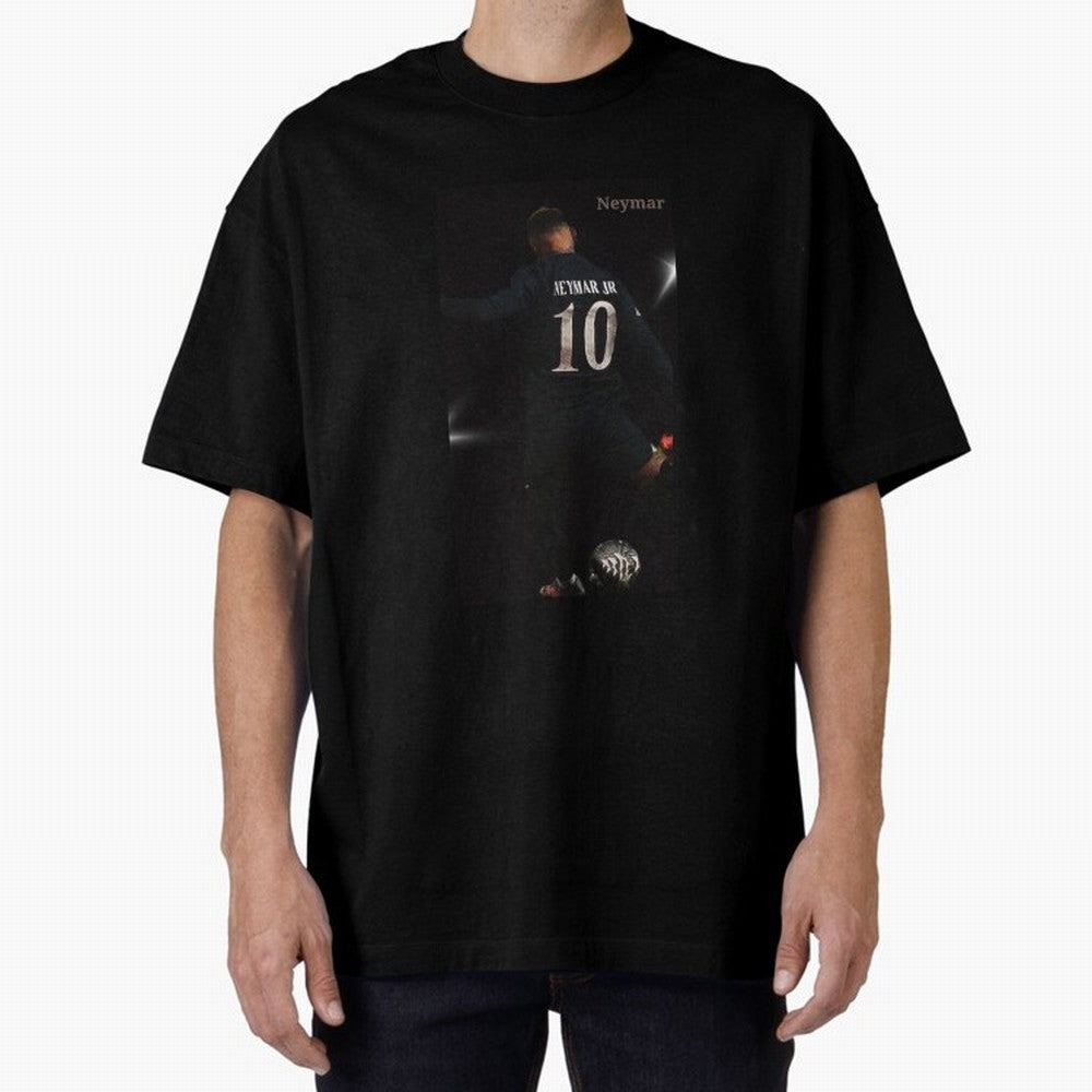 Neymar black version Oversized T-Shirt Show Your Love for FIFA World Cup 2026 Group Stage Featuring Cristiano Ronaldo, Argentina, France and Brazil Energy, Sports Nostalgia, International Competition, Famous Players and Unforgettable Victories;