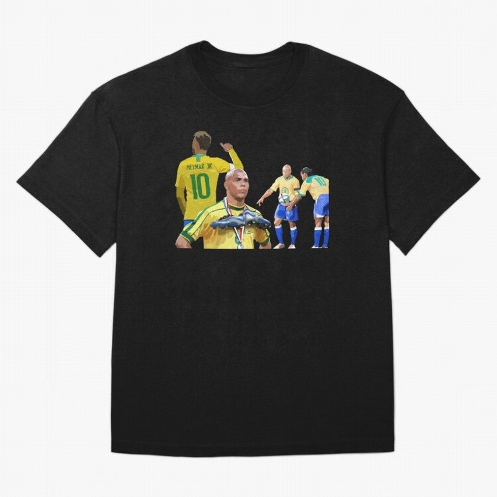 Brazilian Icons Oversized T-Shirt Bring Global Tournament Vibes to Match Day Hype around FIFA World Cup 2026, CR7 and Messi, Germany, Tournament Hype, Historic Matchups, Family Viewing Parties and Global Sports Pride; Perfect for Fans, Collectors,