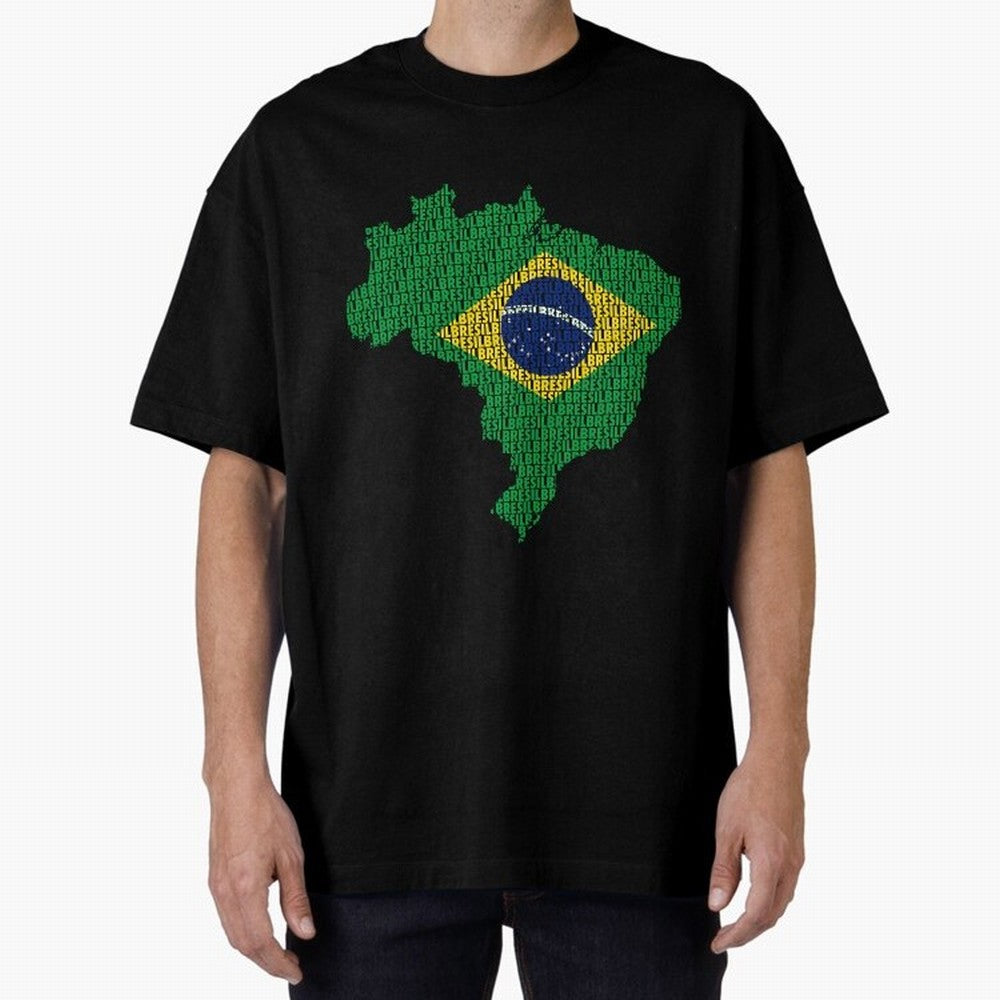 Map of Brazil (Brazil) Classic T-Shirt Bring Retro Soccer Energy to Global Football Passion for FIFA World Cup 2026 Group Stage, Inspired by Cristiano Ronaldo, Germany, Vintage Soccer Flavor, Modern Football Stars, National Flags and Final Night