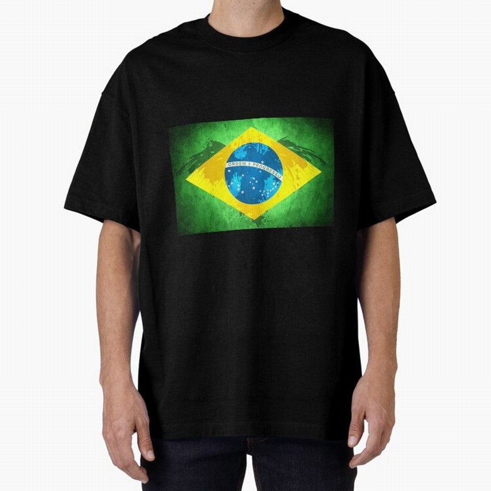 Brazil Oversized T-Shirt Remember the FIFA World Cup 2026 Journey through CR7 and Messi Highlights, France and Portugal Pride, Championship Spirit, Famous Goals, Roaring Crowds and International Football Unity; Perfect for Fans, Collectors, Family