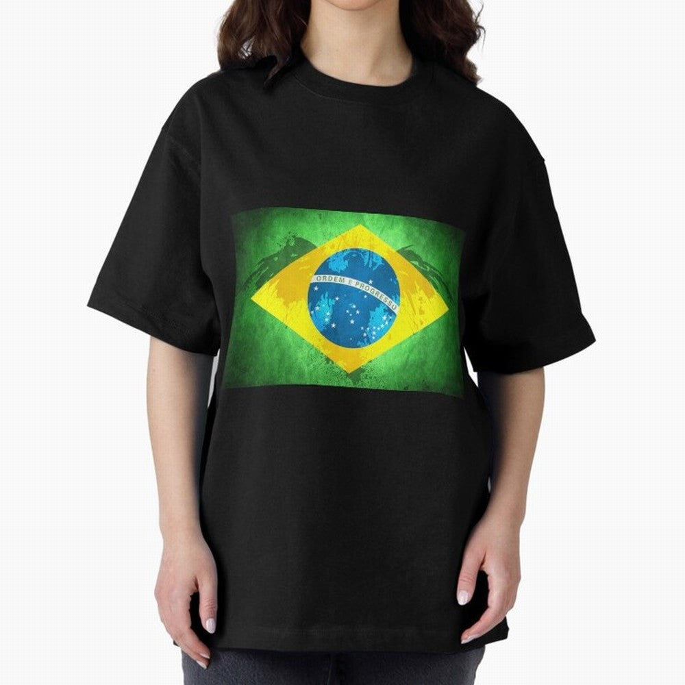 Brazil Oversized T-Shirt Remember the FIFA World Cup 2026 Journey through CR7 and Messi Highlights, France and Portugal Pride, Championship Spirit, Famous Goals, Roaring Crowds and International Football Unity; Perfect for Fans, Collectors, Family