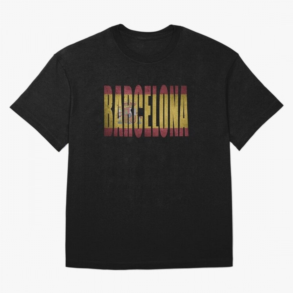 Barcelona city Oversized T-Shirt Show Match Day Excitement for Match Day Hype around FIFA World Cup 2026 Group Stage, Cristiano Ronaldo, Argentina and Brazil, Soccer Culture, Superstar Moments, National Team Dreams and Competitive Fire; Made for