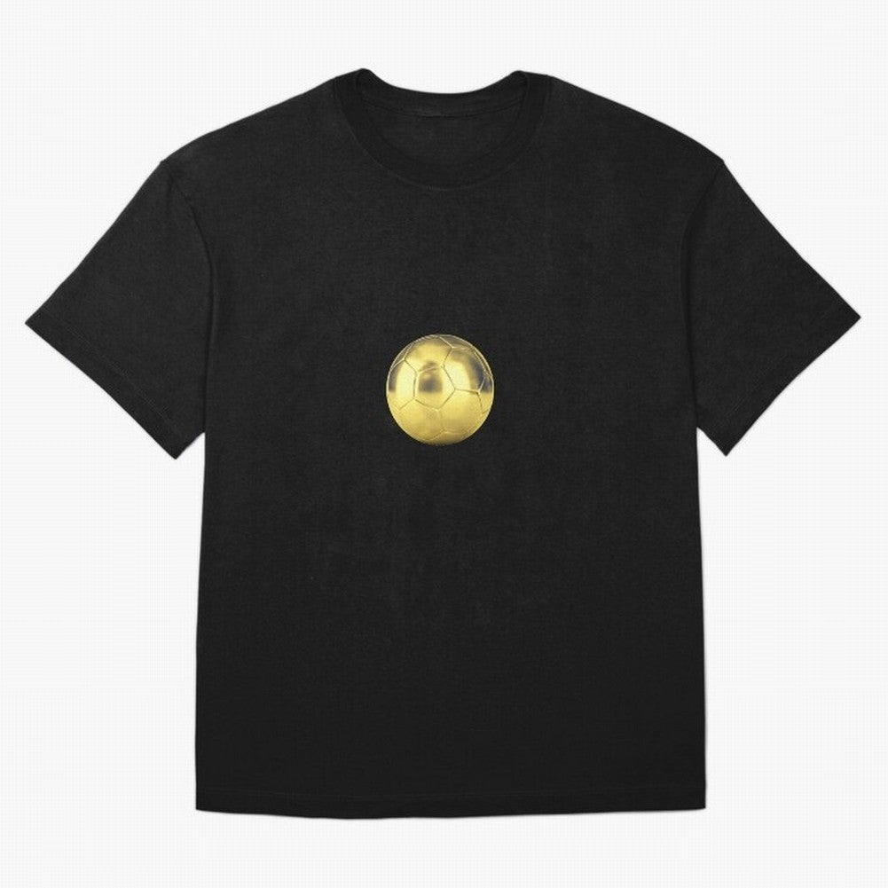 Gold Football | Golden Football Good Quality Oversized T-Shirt Bring FIFA World Cup 2026 for Fans of Cristiano Ronaldo, Haaland and CR7 and France, Bringing Goal Celebration Energy, Supporter Heritage, Football Icons and Worldwide Tournament Joy;