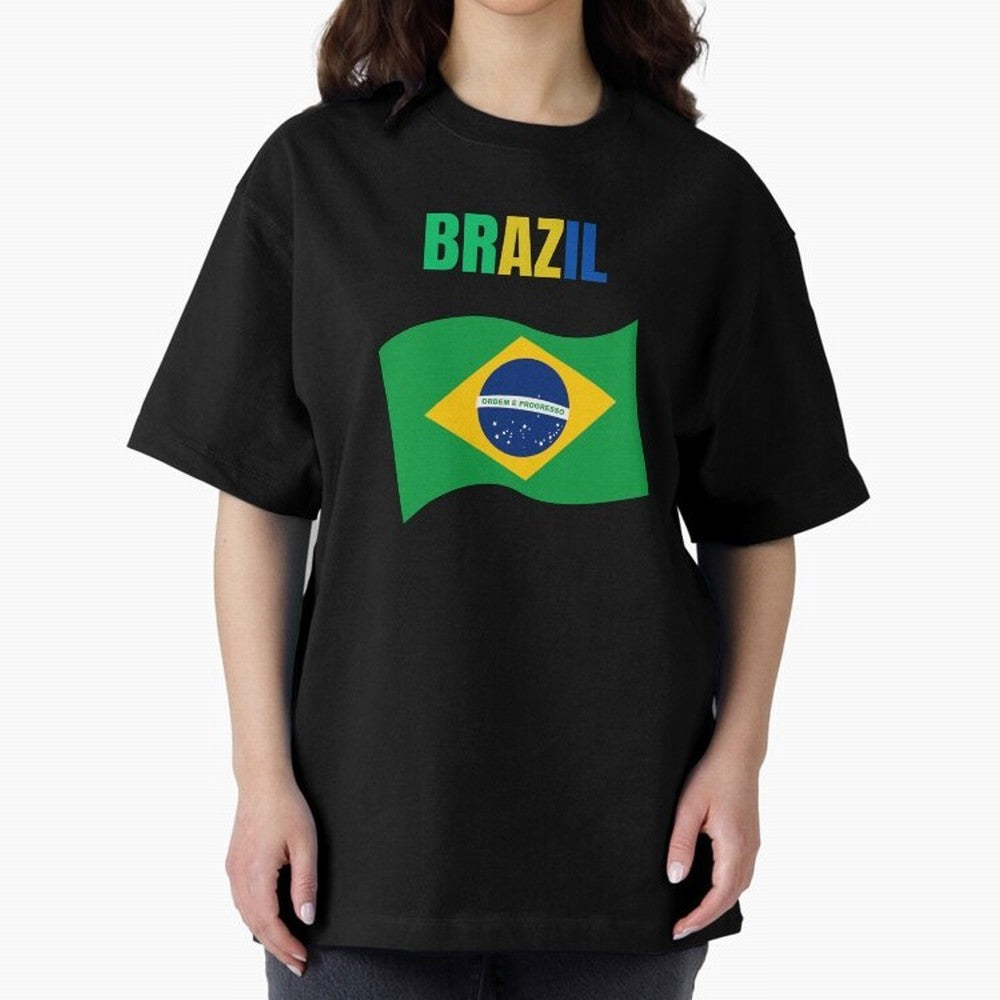 I love Brazil Oversized T-Shirt Feel the Roar of FIFA World Cup 2026 Group Stage Featuring Neymar, Brazil, Portugal and Argentina Energy, Game Day Rituals, Football Legends, Country Pride and the Road to the Final; Created for Match Day Parties,