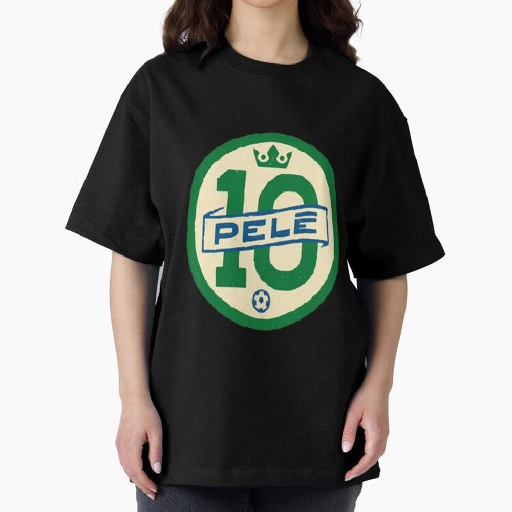 Signed Pele Shirt Oversized T-Shirt Mark FIFA World Cup 2026 Spirit, Celebrating England, France and Netherlands, Messi, CR7 and Mbappe, Goal Celebration Energy, Supporter Heritage, Football Icons and Worldwide Tournament Joy; Perfect for