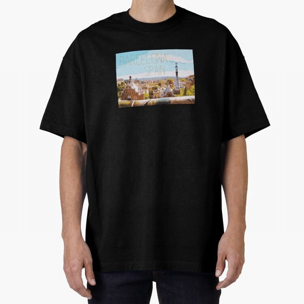 Barcelona Print Oversized T-Shirt Capture Stadium Memories from Global Football Passion for FIFA World Cup 2026 USA Canada Mexico, Filled with Neymar, Argentina, France and Brazil, Game Day Rituals, Football Legends, Country Pride and the Road to