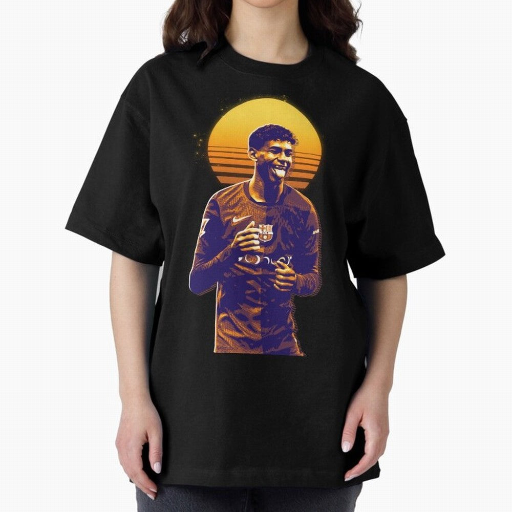 Yamal Lamine fcb club Oversized T-Shirt Celebrate Fan Culture around Match Day Hype around FIFA World Cup 2026 Group Stage, Haaland, England and Germany, Supporter Pride, Iconic Celebrations, Legendary Names and Global Match Day Energy; Great for