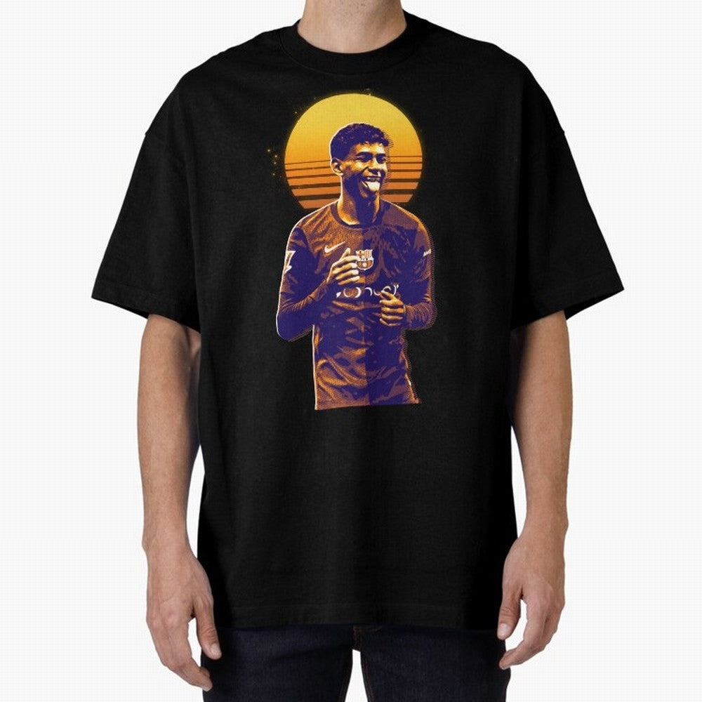 Yamal Lamine fcb club Oversized T-Shirt Celebrate Fan Culture around Match Day Hype around FIFA World Cup 2026 Group Stage, Haaland, England and Germany, Supporter Pride, Iconic Celebrations, Legendary Names and Global Match Day Energy; Great for