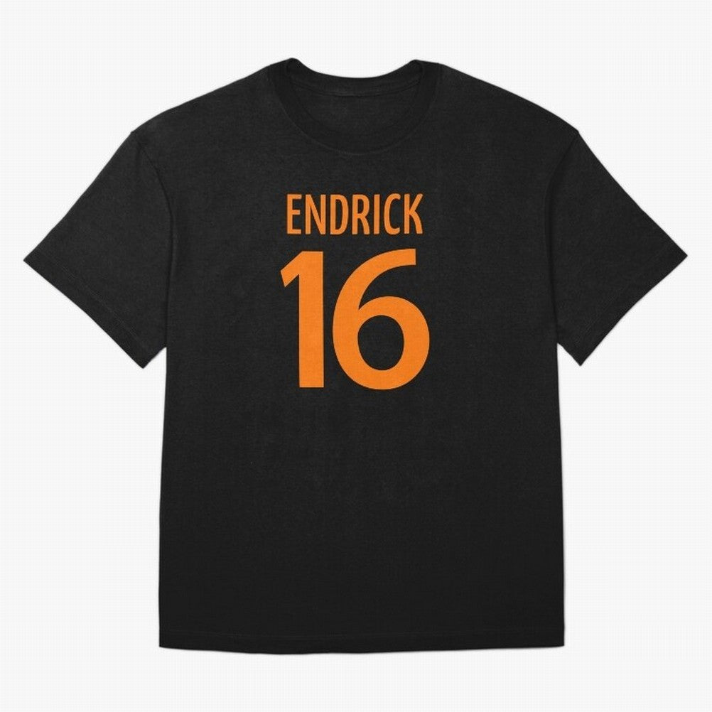 Football Player #16 | Soccer Sports (Orange Design) Classic T-Shirt Show Championship Spirit for FIFA World Cup 2026 Capturing Haaland and Mbappe, Spain and Netherlands Energy, Football Festival Excitement, Trophy Ambitions, Country Rivalries and