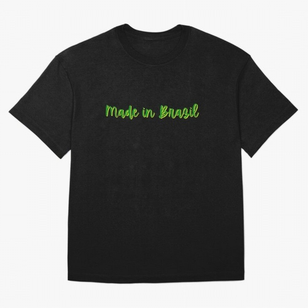 Made in Brazil Oversized T-Shirt Stand with Match Day Hype around FIFA World Cup 2026 Group Stage, Messi and Cristiano Ronaldo, England, Fan Favorite Moments, National Team Passion, Big Match Drama and Soccer History; Ideal for Passionate Fans Who