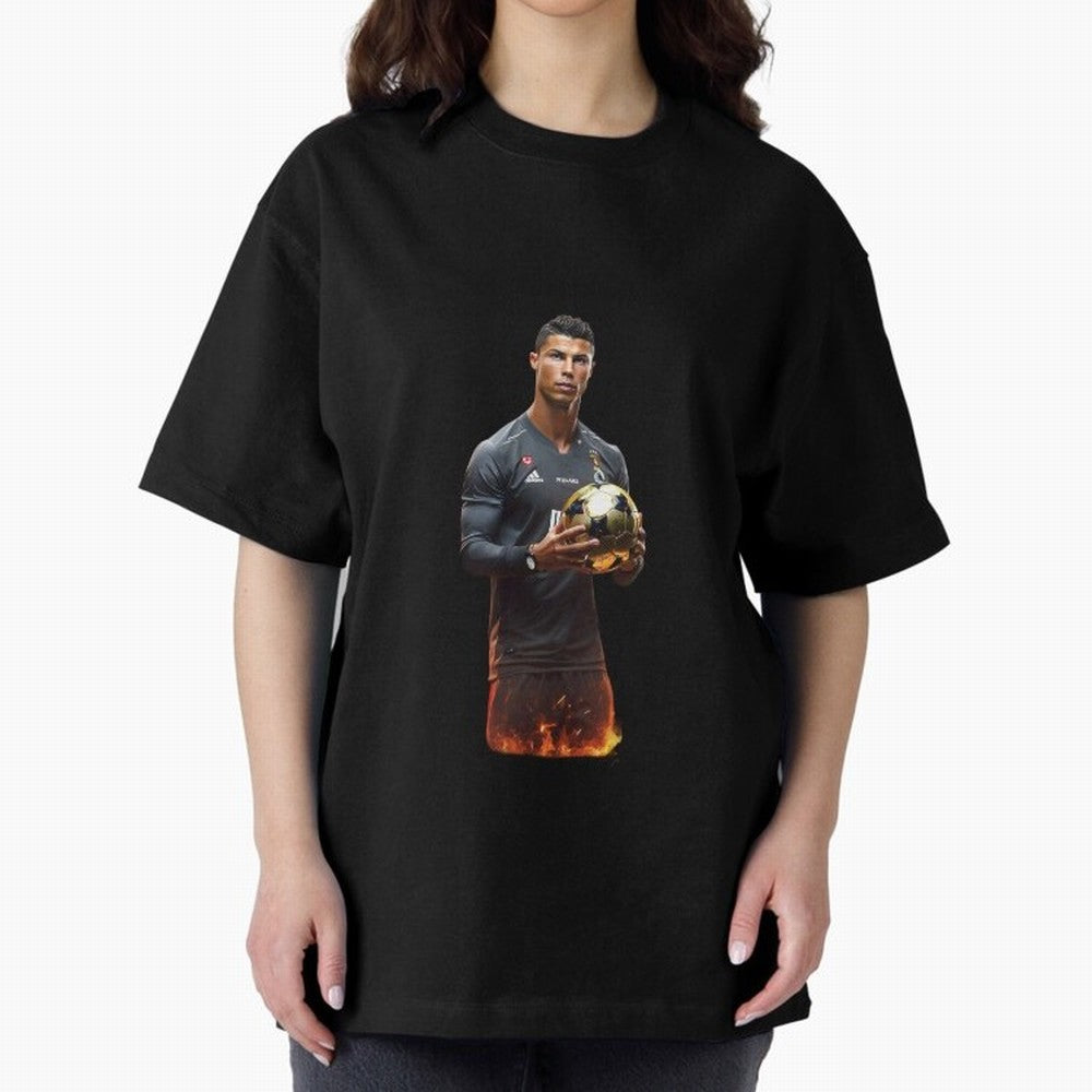Real Goat Cristiano Ronaldo Oversized T-Shirt Build Global Football Passion for FIFA World Cup 2026 USA Canada Mexico, with Haaland and Mbappe, Argentina and Brazil, Game Day Rituals, Football Legends, Country Pride and the Road to the Final;