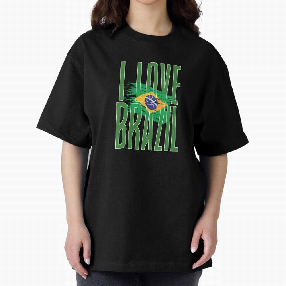 Art I Love BRAZIL Classic T-Shirt Enjoy the Biggest Football Party of Match Day Hype around FIFA World Cup 2026, CR7, Brazil, Portugal and Argentina, Championship Spirit, Famous Goals, Roaring Crowds and International Football Unity; Ideal for Fans