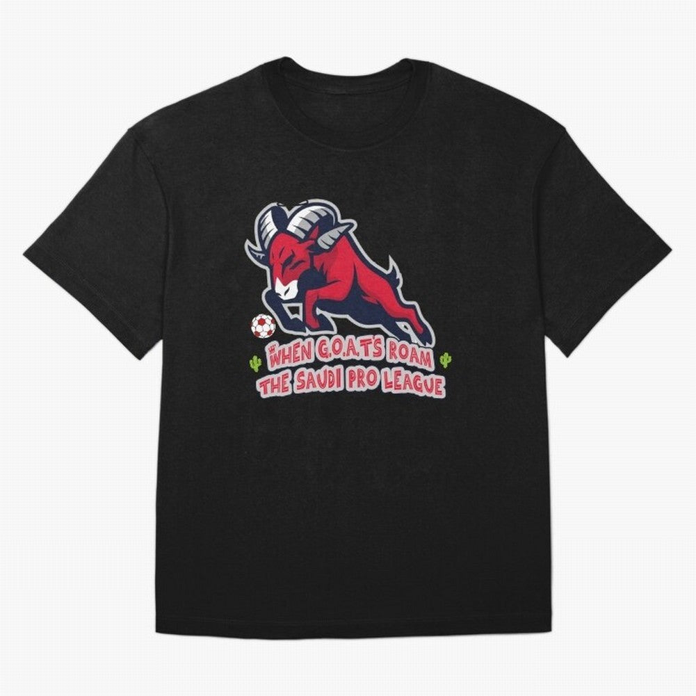 When G.O.A.T's Roam the Saudi Pro League Arena Classic T-Shirt Bring Stadium Energy to Global Football Passion for FIFA World Cup 2026, Celebrating CR7 and Messi, Spain and Netherlands, Champion Mindset, Group Stage Buzz, Knockout Tension and