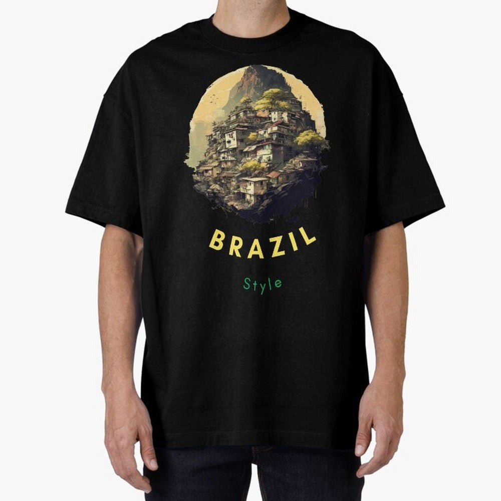 Brazil Style, Japanese Architecture Oversized T-Shirt Show Passion for the Stars of FIFA World Cup 2026 Group Stage Spirit, Featuring Argentina, Cristiano Ronaldo, Haaland and CR7, Fan Favorite Moments, National Team Passion, Big Match Drama and