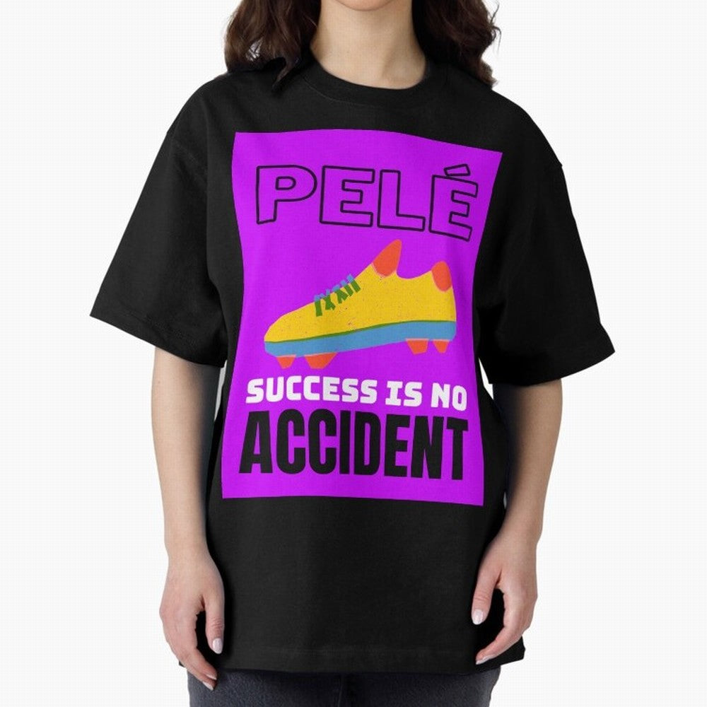 Pele Quote Success Is No Accident Graphic Classic T-Shirt Make Your Look Match FIFA World Cup 2026 Made for Cristiano Ronaldo, Haaland and CR7, France and Portugal Energy, Classic Soccer Heritage, Championship Pressure, Fan Loyalty and